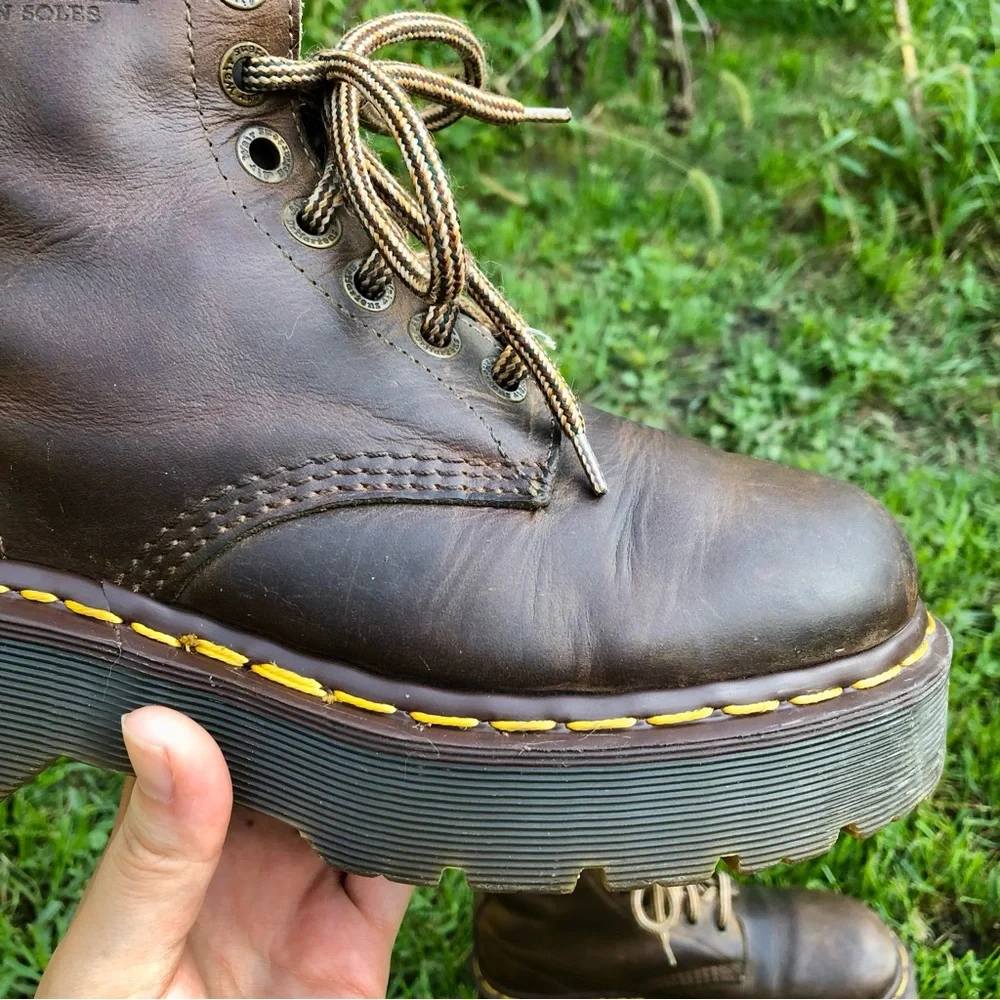 Rare Dr. Martens Brown Platform Boots - Picture 6 of 15